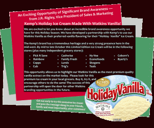 Kemp's Holiday Ice Cream With Watkins Vanilla