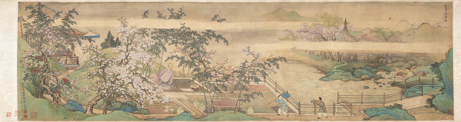 Cleansing Medicinal Herbs in the Stream on a Spring Day (1703) Yu Zhiding